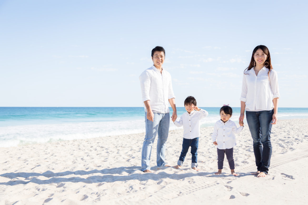 family photo beach